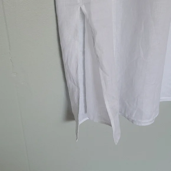 Tory burch white midi tunic linen dress